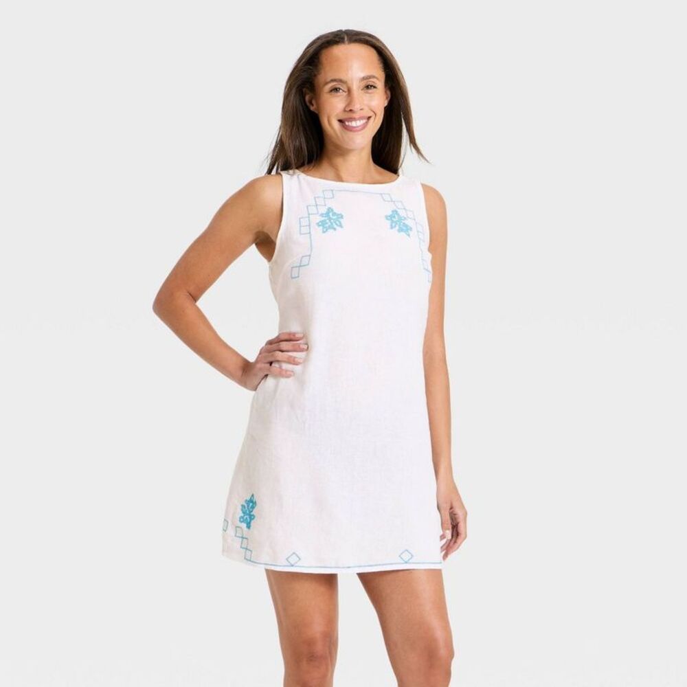 Universal Thread - Women's Woven Mini Sundress - Universal Thread Whi White